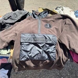 Nike Brown and Black Fleece Pullover